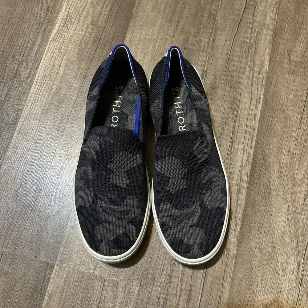 Rothy’s The Original Slip-on Comfort Sneaker Women Size 6.5‎ Gray & Black Camo